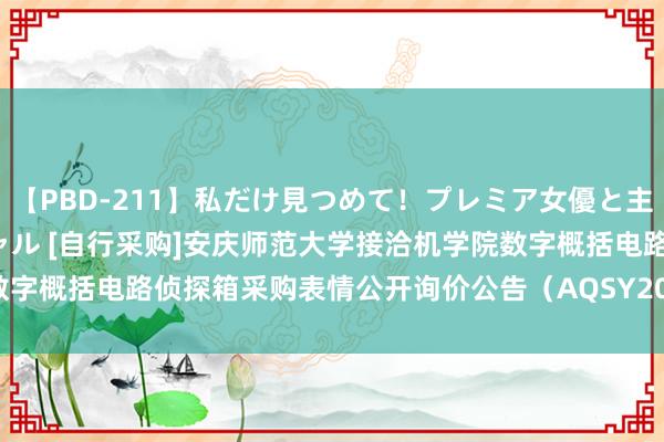 【PBD-211】私だけ見つめて！プレミア女優と主観でセックス8時間スペシャル [自行采购]安庆师范大学接洽机学院数字概括电路侦探箱采购表情公开询价公告（AQSY2021-039(HH)​）