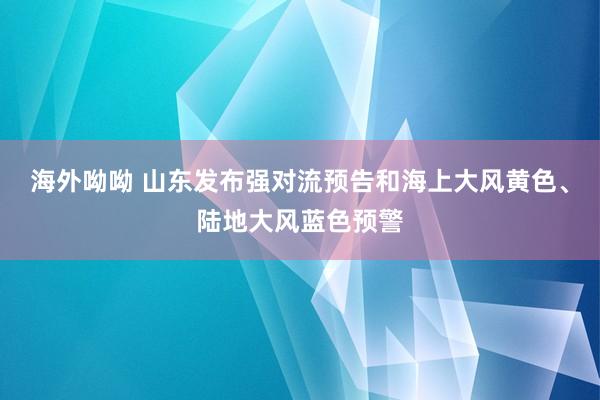 海外呦呦 山东发布强对流预告和海上大风黄色、陆地大风蓝色预警