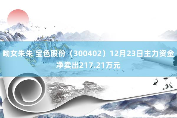 呦女朱朱 宝色股份（300402）12月23日主力资金净卖出217.21万元